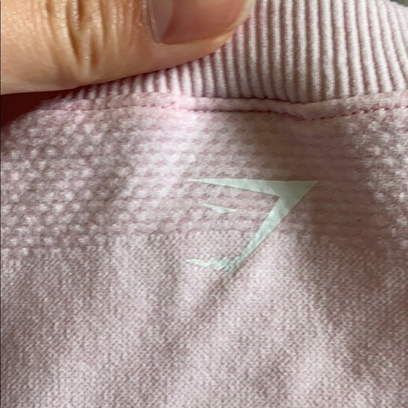Gymshark Ombre Seamless Crop Top - Chalk Pink/Beet - Picture 5 of 7